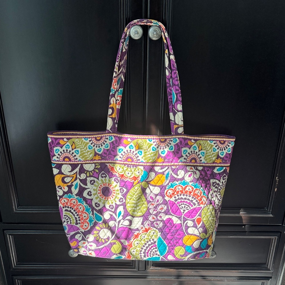 Vera Bradley Purple Multicolor Floral Travel Bag